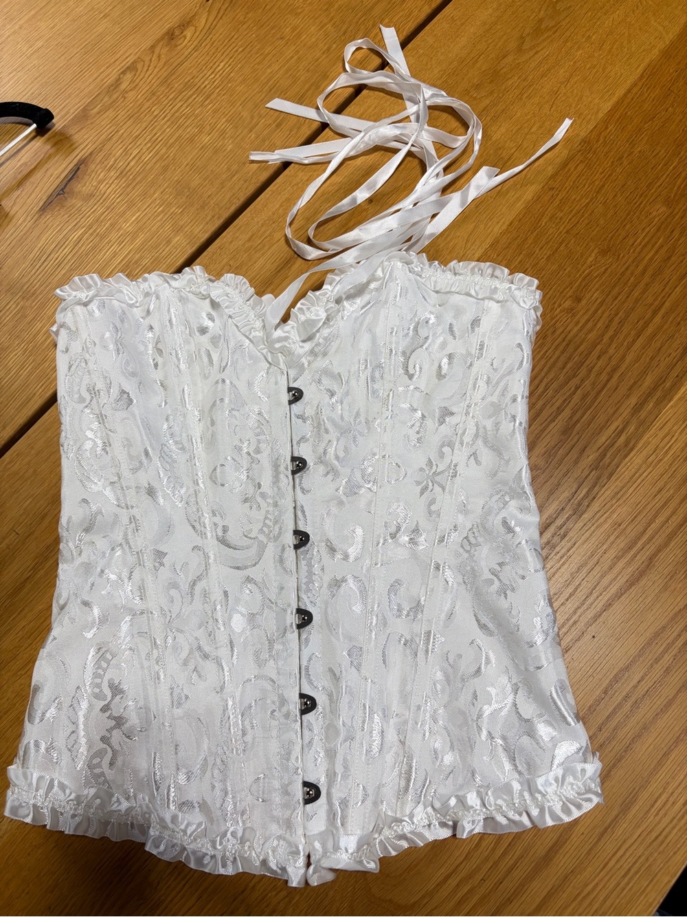 White Lace Bustier Top - Y2K 
McBling